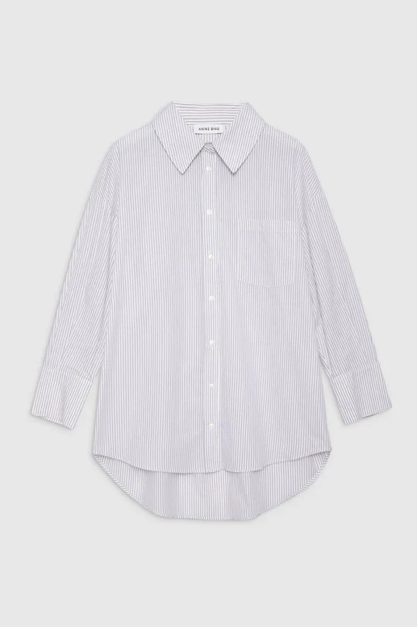 Ab Mika Shirt White And Lavender Stripea 07 3006