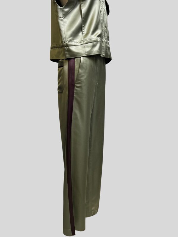 MARGAUX LONNBERG - Pantalon Idao Kaki Satin