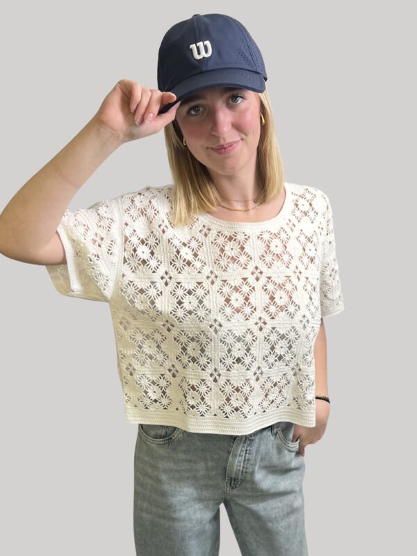 BOMPARD - Top Guipure Court Naturel En Coton