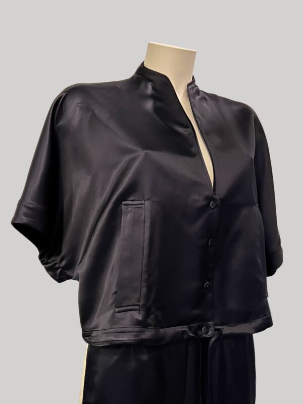 MARGAUX LONNBERG - Chemise Isha Navy Satin