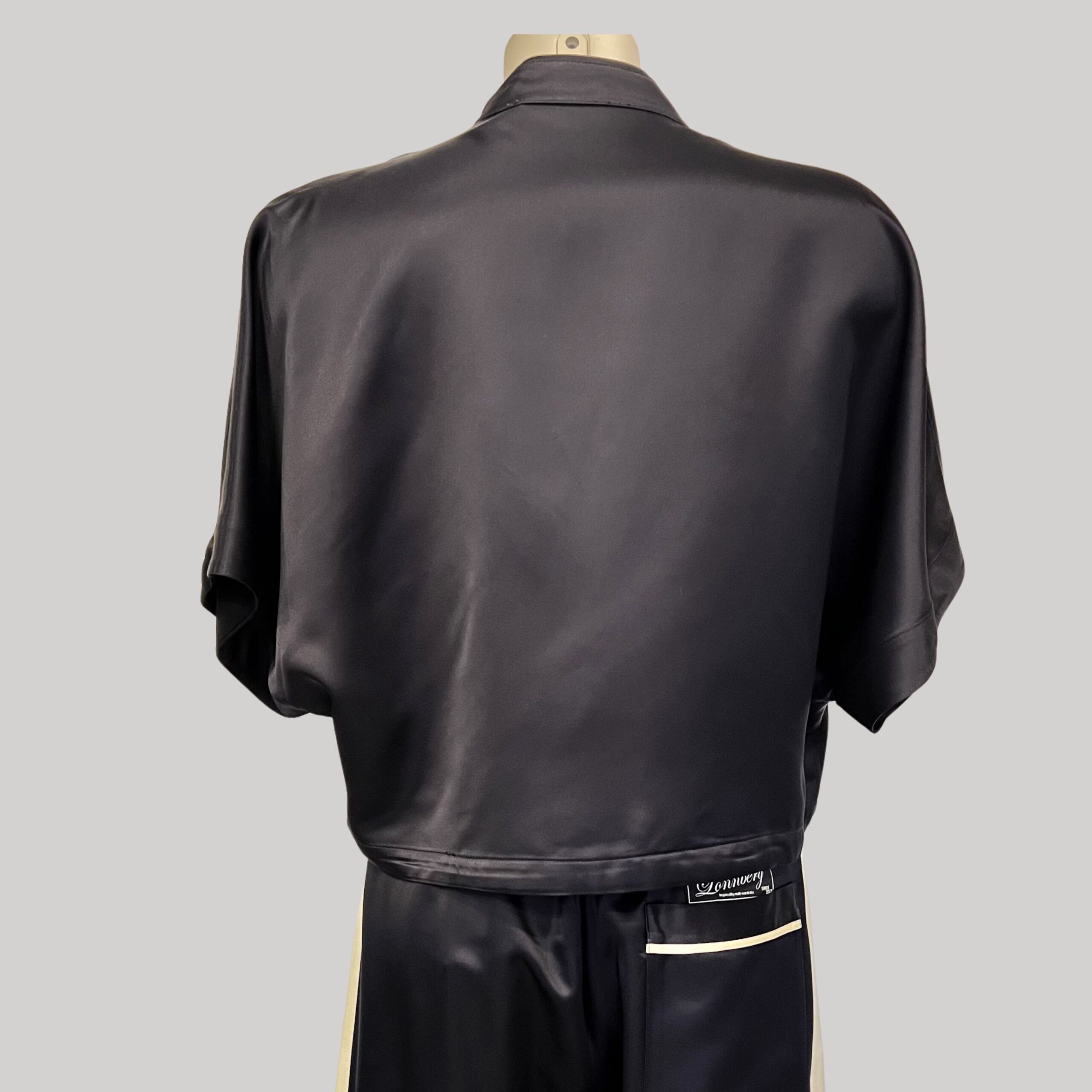 MARGAUX LONNBERG - Chemise Isha Navy Satin – Image 3