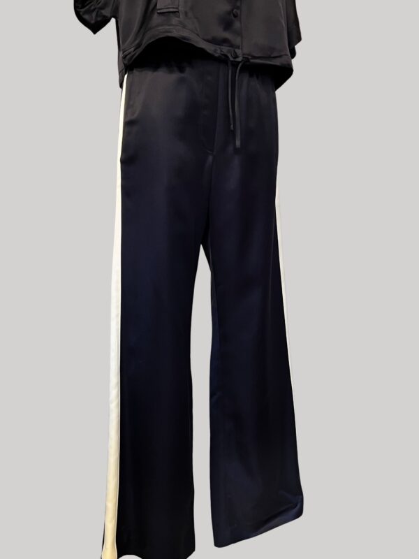 MARGAUX LONNBERG - Pantalon IDAO Navy Satin