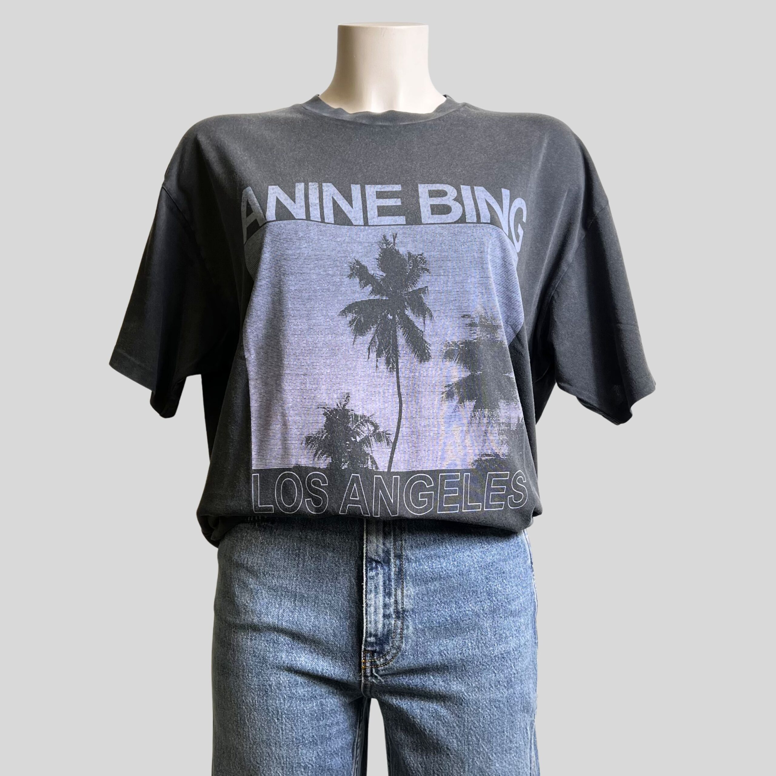 ANINE BING - T-shirt Cade Palms Gris
