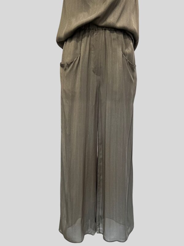 MARGAUX LONNBERG - Pantalon Ned kaki Stripes